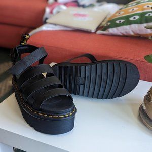 Dr. Martens Blaire Hydro Platform Leather Strap Sandals